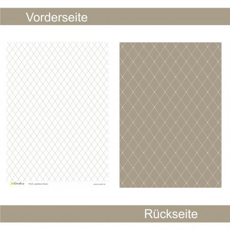 Pastellbraun Rauten - Designpapier